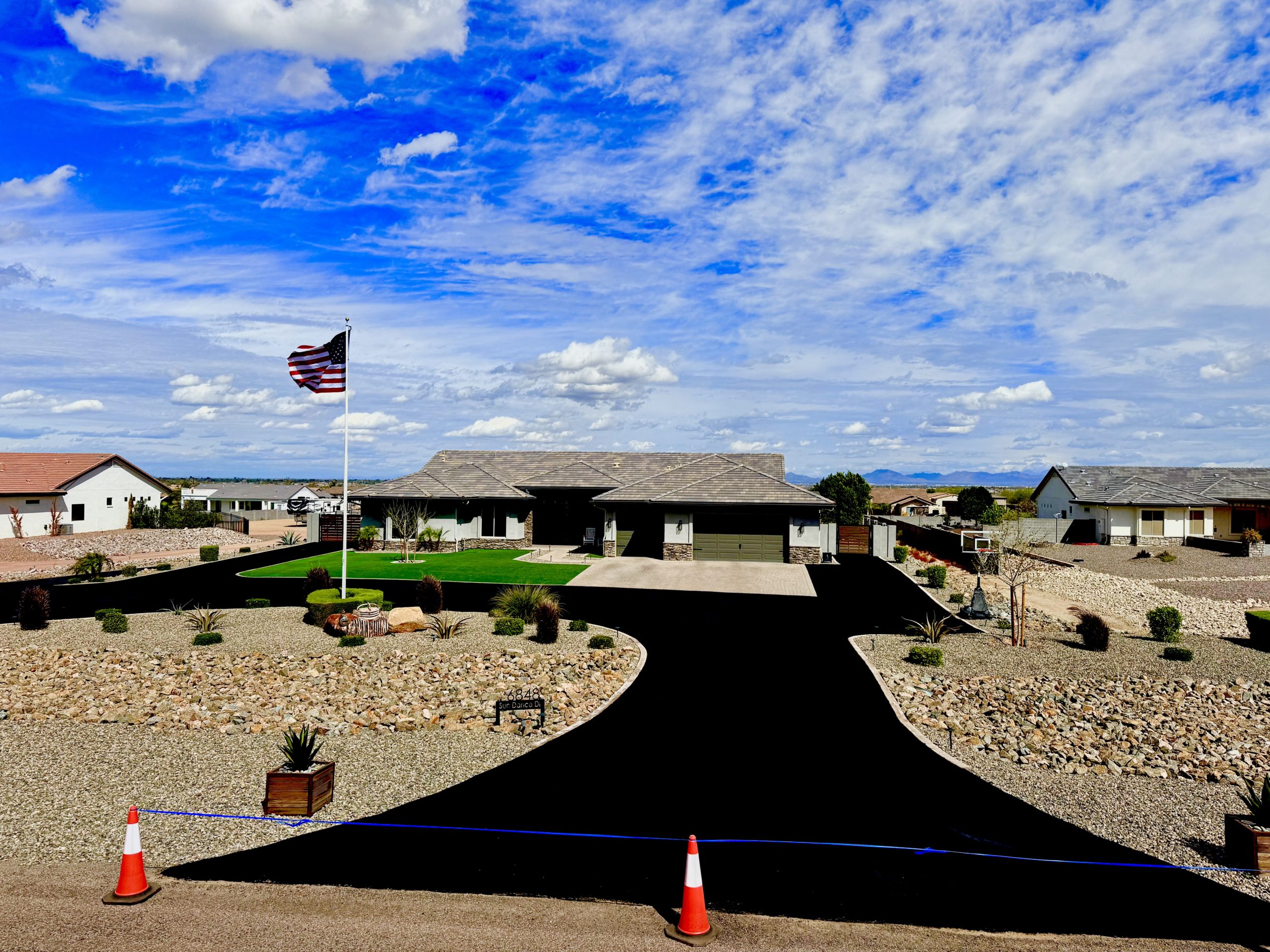 Residential Sealcoating Project in Queen Creek, AZ Protects and Extends Asphalt Life